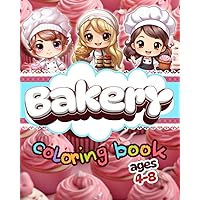 Bakery Shop A Delicious and Colorful World of Cakes Coloring Book for Kids Ages 4-8
