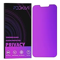 Compatible for iPhone 13 Pro Max Privacy Screen Protector/iPhone 14 Plus Screen Protector 6.7 Inch, Purple Gradient Anti Spy Anti Blue Light HD Tempered Glass Easy Installation