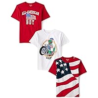 The Children's Place Boys' Holidays Short Sleeve Graphic T-Shirts,multipacks