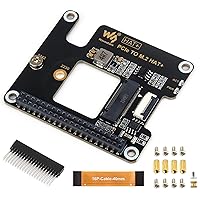for Raspberry Pi 5 PCIe to M.2 Adapter, Supports NVMe Protocol M.2 Solid State Drive, High-Speed Reading/Writing, HAT + Standard, Compatible with M.2 Drives in 2230/2242 Size, Gen2 and Gen3 Modes