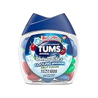 Tums Chewy Bites Fast Cooling Sensation Antacid, Fruit Fusion, 28 Tablets