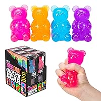 NeeDoh Gummy Bear - Sensory Fidget Toy - Assorted Colors - Ages 3 to Adult (Pack of 1)