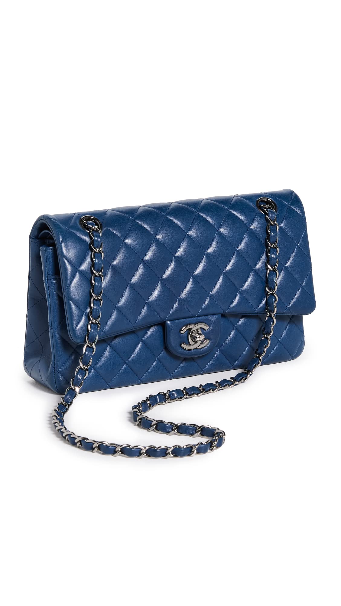 Chanel Blue backpack with silver hardware Black Leather ref102709  Joli  Closet