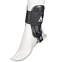 Active Ankle T2 Ankle Brace, Black Ankle Support for Men & Women, Ankle Braces for Sprains, Stability, Volleyball, Cheerleading, Medium