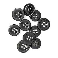 Dritz 15mm and 17mm Black Waistband Buttons, 3 Count