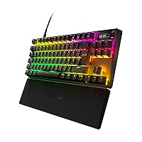 SteelSeries Apex Pro TKL Mechanical Gaming Keyboard, The World's Fastest Keyboard, Customisable Response, E-Sports TKL Form Factor, RGB, German (QWERTZ) Layout
