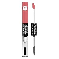 Revlon Liquid Lipstick with Clear Lip Gloss, ColorStay Face Makeup, Overtime Lipcolor, Dual Ended with Vitamin E in Red/ Coral, Perennial Peach (430), 0.07 Oz