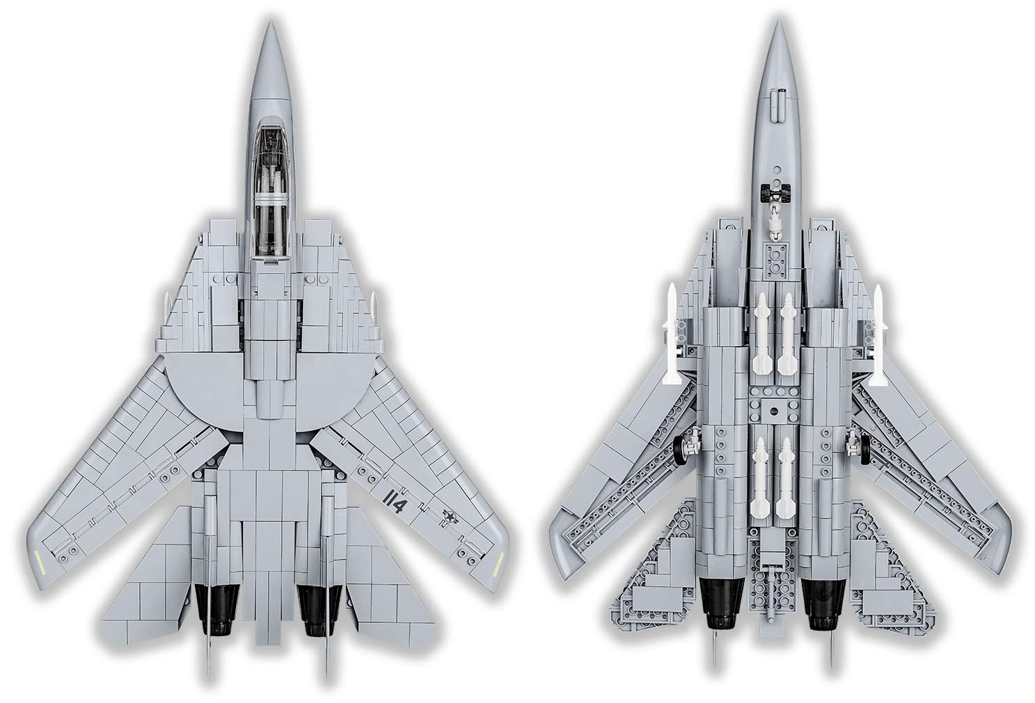 COBI Top Gun F-14A Tomcat Fighter Plane - 1:48 Scale 754 Piece Building Set with Maverick and Goose Figures