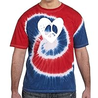 Mens Peace Heart Spiral Royal & Red Tee