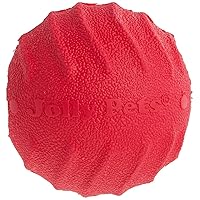 Jolly Pets Tuff Tosser Bouncing Ball Tog Toy/Treat Holder, 3 Inches, Red