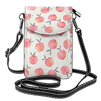 Red Checkered White Squares Small Cell Phone Purse,Cellphone Crossbody Purse With Protection,Women Wallet