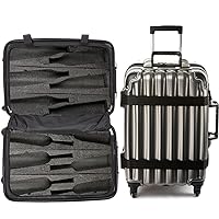 from FlyWithWine Universal Travel Wine Suitcase,12 Bottle Grande 05, Airplane Wine Carrier Luggage,10 Year Manufacturer's Warranty, Born in Napa