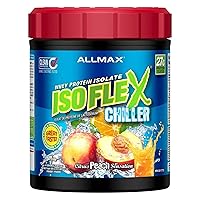 ALLMAX ISOFLEX Chiller, Citrus Peach Sensation - 1 lb - 27 Grams of Protein Per Scoop - Zero Fat & Sugar - 99% Lactose Free - Approx. 14 Servings