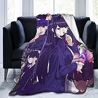 Anime Komi Can't Communicate Collage Throw Blanket Ultra-Soft Micro Fleece Cozy Warm Suitable for All Living Rooms/Bedrooms/Sofa 40