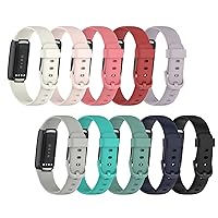 Compatible Silicone Bands Sports Wristbands Replacement for Fitbit Luxe, Luxe Special Edition Fitness Tracker Accessories Small/Large Watchbands