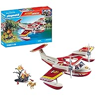 Playmobil 71463 Action Heroes: Firefighting Seaplane with extinguishing Function, Heroic Rescue Missions, Fun Imaginative Role Play, Detailed playsets Suitable for Children Ages 4+