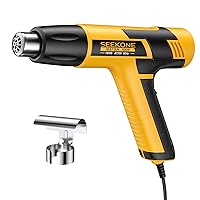1800W Heat Gun, GoGonova Heavy Duty Soldering Hot Air Gun, Stepless  Adjustment 122℉ to 1202℉ with Application Icon, Dual Airflow, Compact  Design with 5 Nozzles for Shrink Tubing, Wrap, Crafts(Blue) 