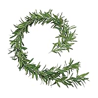 U'Artlines 2Pcs Total 12Ft Artificial Olive Leaf Vine Garland Faux Olives Branch Hanging Greenery Ivy Garland with Fake Fruits for Wedding Backdrop Home Office Garden Wall Door Decor