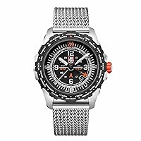 Luminox - Bear Grylls Survival XB.3762 - Mens Watch 45mm - Pilot Watch in Silver/Black Date Function - Second Time Zone 200m Water Resistant - Sapphire Glass - Mens Watches - Made in Switzerland