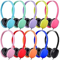 Kids Headphones Bulk 25 Pack Multi Color for Classroom School,Wholesale Durable Earphones Class Set of Headphones for Students Teens Children 10 Colors Mixed