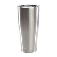 Seriously Ice Cold SIC 30oz Insulated Travel Tumbler Mug, Premium Double Wall Stainless Steel, Leak Proof BPA Free Lid (Stainless Steel)