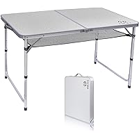 Nice C Camping Table, Camp Kitchen, Outdoor Cooking Station with Cabinet Storage Card Table, Folding Picnic Table, Small Table, Adjustable Height Folding Table, Camping