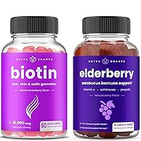 NutraChamps Biotin Gummies and Elderberry Gummies Bundle