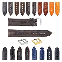 17-18-19-20-21-22-23-24mm Genuine Leather Watch Band Strap Compatible with Bulova Watch