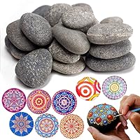 Craft Rocks, 21 Extremely Smooth Stones for Rock Painting, Kindness Stones,  Arts and Crafts, Decoration. 2-3.5 Inches Each (About 6 Pounds) Hand