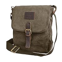 Canvas Messenger Bag Small Crossbody Bag Casual Travel Working Tools Bag Shoulder Bag Hold Phone Handset Anti Theft