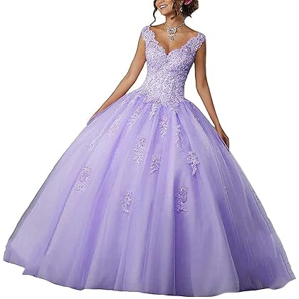 QXMYOO Ball Gown Quinceanera Dresses Sweet 16 Prom Party Princess Dress for Teens