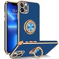 BENTOBEN iPhone 13 Pro Case, iPhone 13 Pro Phone Case with 360° Ring Holder Kickstand Magnetic Car Mount Supported Protective Girls Boys Women Men Cases Cover for iPhone 13 Pro 5G 6.1 Inch, Blue