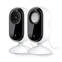 Arlo Essential Indoor 2K Security Camera (2nd Generation) – 2 Pack – Home Security, Baby Monitor, White – VMC3260