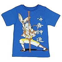 Avatar The Last Airbender Little Boy's Aang and Momo Stance T-Shirt