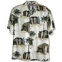 RJC Made in USA Men's Surfboard Beach Shack Aloha Shirt