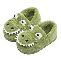 Toddler Boys Girls Dinosaur Slippers Kids Warm House Shoes Indoor Bedroom Shoes
