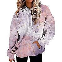 XHRBSI Hoodies For Teens Women's Fashion Daily Versatile Casual Crewneck Sweatshirts Graphic Daily Long Sleeve Gradient