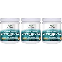Swanson Maximum Strength L-Arginine Akg Powder - Natural Citrus Flavored 5 g 12.9 oz Pwdr 3 Pack