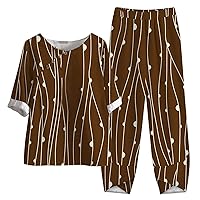 SNKSDGM Women's Summer Two Piece Outfits Button Down Shirt Top Drawstring Long Pant Linen Sets Fashion Lounge Set