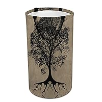 Tree of Life Large Laundry Basket Freestanding Waterproof Laundry Hamper with Handle Storage Basket for Dorm Family