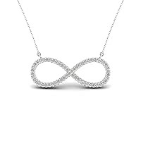 Sterling Silver 1/6 CT TDW Diamond Infinity Necklace (I-J, I2)