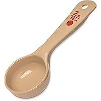 Carlisle FoodService Products Measure Miser Plastic Measuring Spoon with Short Handle, 2 Ounces, Beige, 1 Count (Pack of 1)