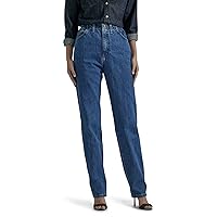 Lee Women's Petite Relaxed Fit Side Elastic Tapered Leg Jean