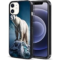Hard Phone Case Cover White Polar Bear Stands Snowy Mountain top Fanciful for iPhone 11ProMax for Apple iPhone 11 Pro Max 6.5 inch