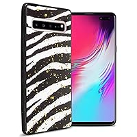 CoverON Galaxy S10 5G Case for Women & Girls, Animal Print Slim Fit TPU Rubber Phone Case with Glitter Bling Accents for The Samsung Galaxy S10 5G (2019) - Safari Skin Series (Zebra)