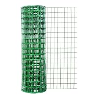 22450 24 Inches x 50 Feet 16-Gauge Green Vinyl Coated Garden Fence with 3 x 2-Inch Openings, 24