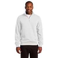 Sport-Tek Mens 1/4-Zip Sweatshirt, White