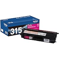 Brother Genuine High Yield Toner Cartridge, TN315M, Replacement Magenta Toner, Page Yield Up To 3,500 Pages, TN315
