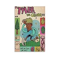Tyler The Creator Poster Comic Music Poster for Room Aesthetic Canvas Wall Art Bedroom Decor 24x36inch(60x90cm)