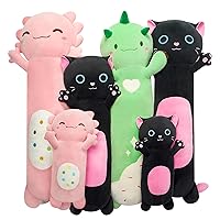 Long Cat Plush Pillow ，Cute Stuffed Animals 43.3 inch Cat Body Pillow Soft Plush Pillow Long Animal Stuffed Gifts for Kids Girlfirend Makes A Sweet Gift for Christmas, Valentine's Day